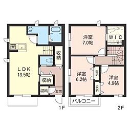 プロヌーブエル 3LDKの間取図画像