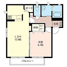 クラヴィエ鎌倉 1LDKの間取図画像