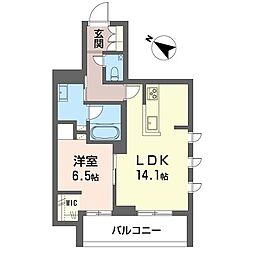 クレイラ戸塚 1LDKの間取図画像