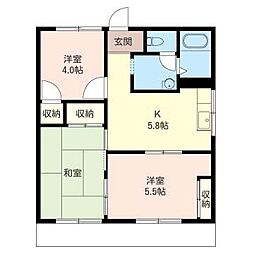 ラ・カージュ原宿B 3Kの間取図画像