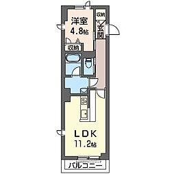 エトワール 1LDKの間取図画像