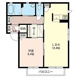 メゾン・レザンジュ 1LDKの間取図画像