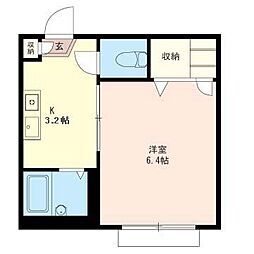 カーサ・栄町 1Kの間取図画像