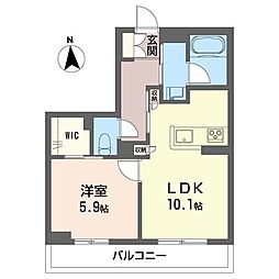 アチェロ コリーナ 1LDKの間取図画像