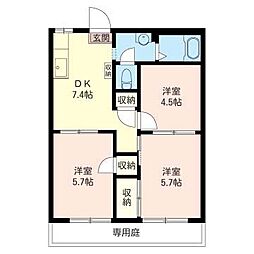 大宮レジデンス 3DKの間取図画像