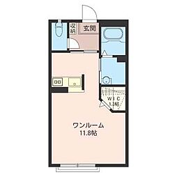 プレミールK ワンルームの間取図画像