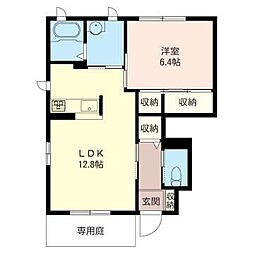 アヴニール彩 1LDKの間取図画像