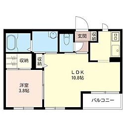 アミティエ 1LDKの間取図画像