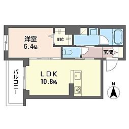 ブランニューデイズ 1LDKの間取図画像