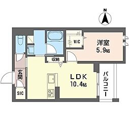 ブランニューデイズ 1LDKの間取図画像