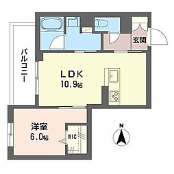 ブランニューデイズ 1LDKの間取図画像