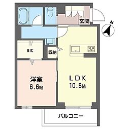 プレシュー航空公園 1LDKの間取図画像