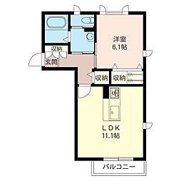 レションデュペーレ5 1LDKの間取図画像