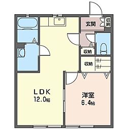 アリア 1LDKの間取図画像