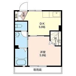 アーニム 1DKの間取図画像