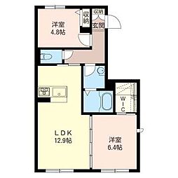ゴールデンヴィラ2 2LDKの間取図画像