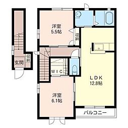 クレールメゾンE 2LDKの間取図画像