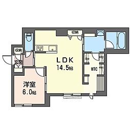 イヴェールエテ 1LDKの間取図画像