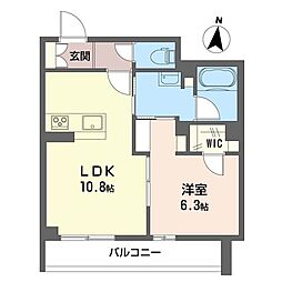 SanteArbre 1LDKの間取図画像
