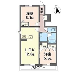 ソラーレ東大宮 2LDKの間取図画像