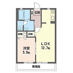 アルフィルク 1LDKの間取図画像