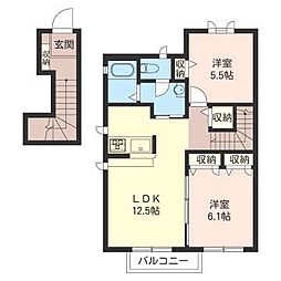 間取図画像 2LDK