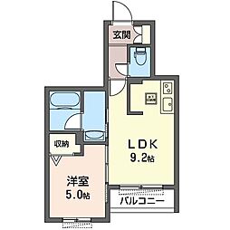 DiodiMare 1LDKの間取図画像