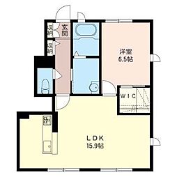 FeliceEst 1LDKの間取図画像