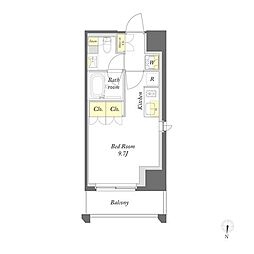 プライムメゾン亀戸 ワンルームの間取図画像