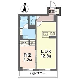 プレミアス幕張本郷 3階1LDKの間取り
