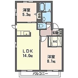間取図画像 2LDK