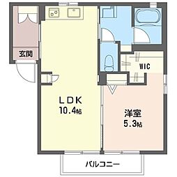 サンルミエール 1LDKの間取図画像