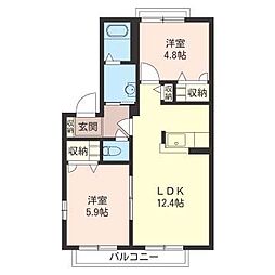 ウィンベル2 2LDKの間取図画像