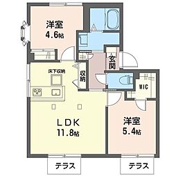 ルノアール横山 2LDKの間取図画像