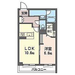Maisondegloire 1LDKの間取図画像