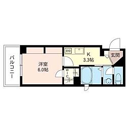 ぼなーる 1Kの間取図画像