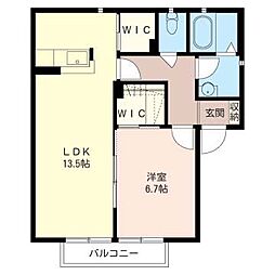 ファミール1 1LDKの間取図画像