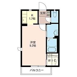 フ・ミールあいはら 1Kの間取図画像