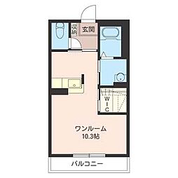 ドミール橋本 ワンルームの間取図画像