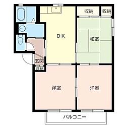 シャーメゾン山田B 3DKの間取図画像