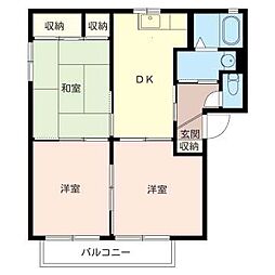 シャーメゾン藤巻A 3DKの間取図画像