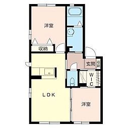 シャーメゾンLamerD 2LDKの間取図画像