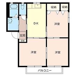 シャーメゾンマルニB 3DKの間取図画像