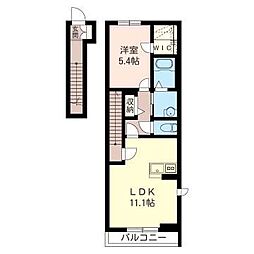 シャーメゾンYOUB 1LDKの間取図画像