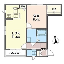 グランエスト・KA 1LDKの間取図画像