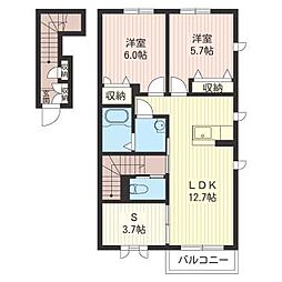 間取図画像 2SLDK