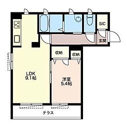 Viola駒込 1LDKの間取図画像