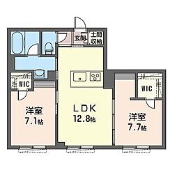シーバンフォス 2LDKの間取図画像