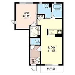ラウレア1 1LDKの間取図画像