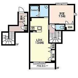 エクセレントM 1LDKの間取図画像